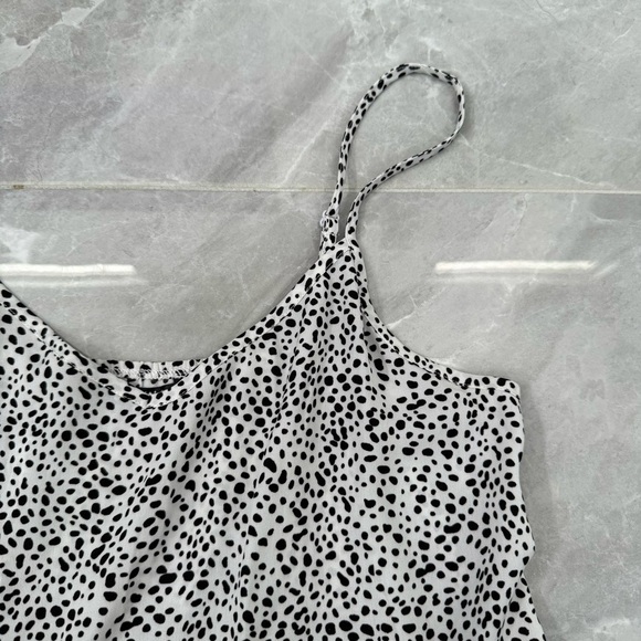 Women’s SHEIN Dalmatian Slip Tiered Adjustable Spaghetti Strap Dress Medium - Picture 6 of 16